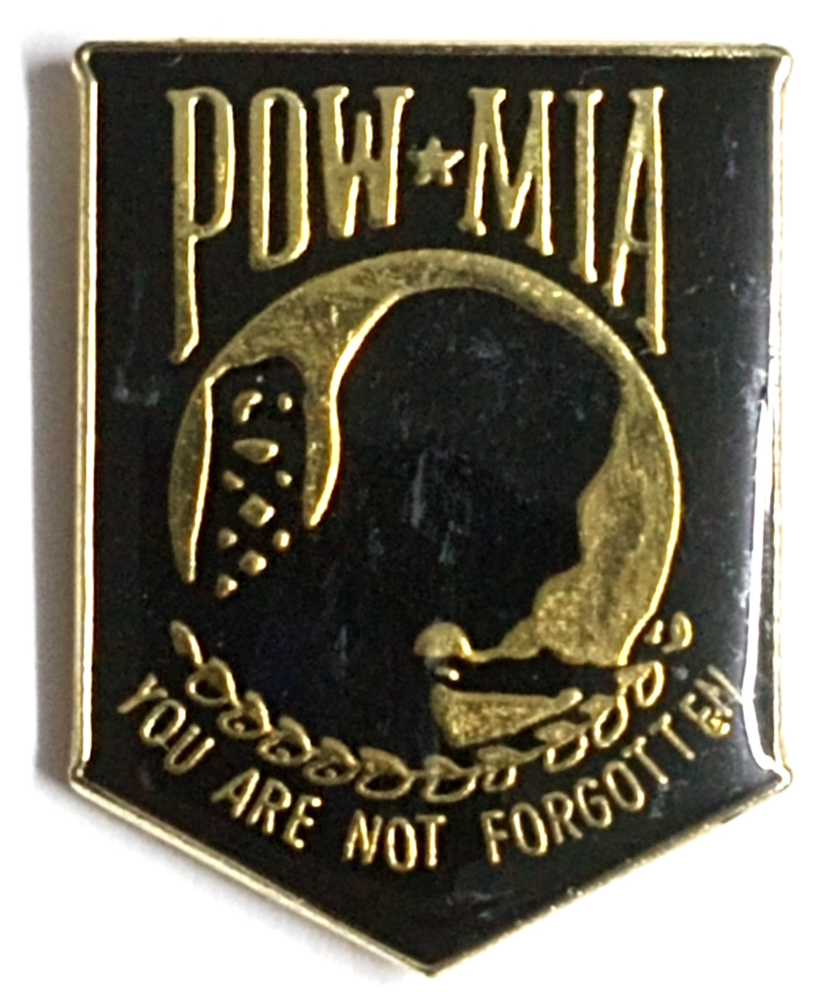 POW MIA You Are Not Forgotten Enamel Lapel Hat Military Pin 1.25″h NEW