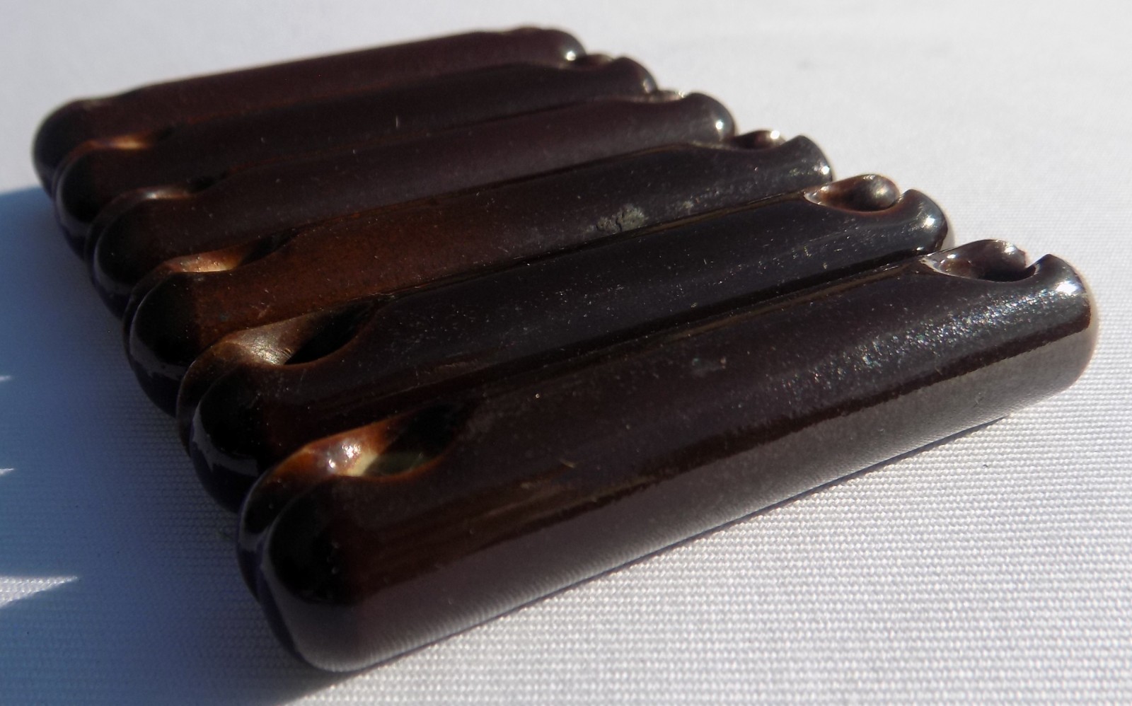 Vintage Military Radio Antenna Porcelain Insulator (Lot of 6pcs)