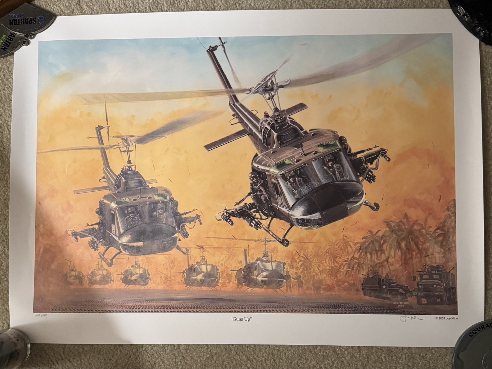 2009 Limited Edition And Signed Joe Kline (Guns Up)Military Poster