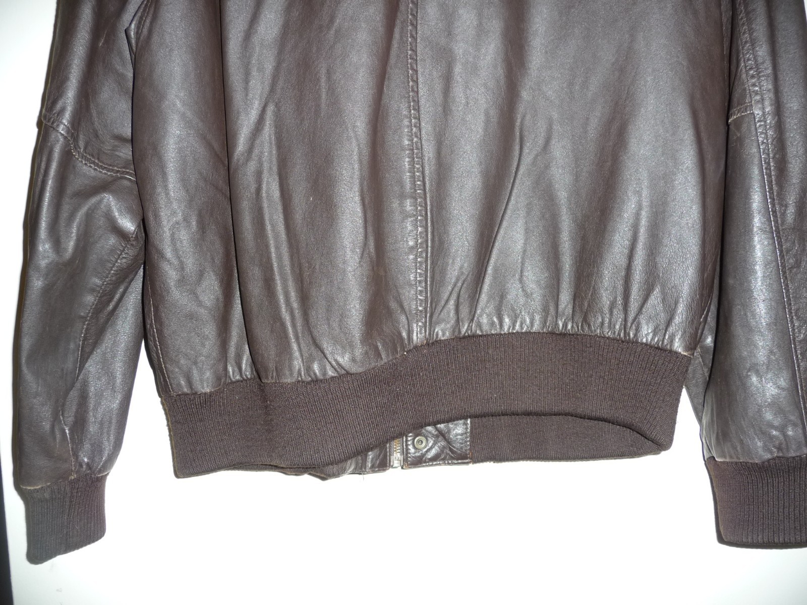 VTG American Born Brown Leather Type A-2 Bomber Flight Jacket Coat Size L