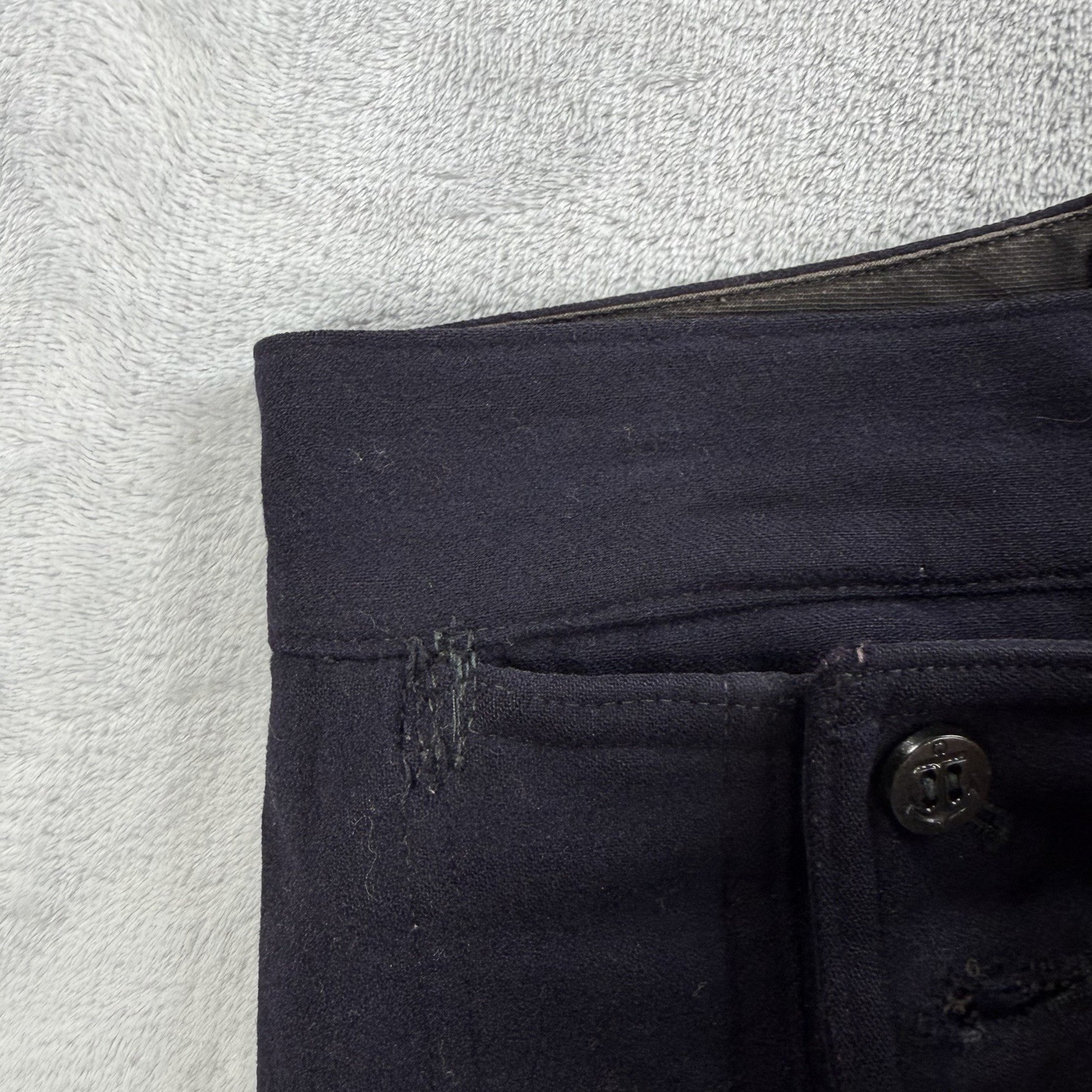 Vintage US NAVY Sailor 100% Wool Pants Mens 30×32 Crackerjack USN Blue Button