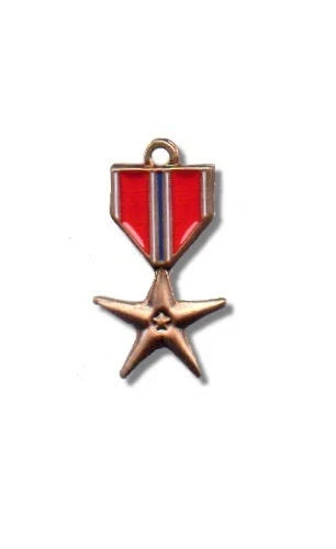 U.S. Military Bronze Star 3D Mini Charm Pendant