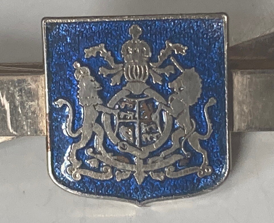 British Army Warrant Officer RSM Blue & Goldtone Tie Bar Tie Clip