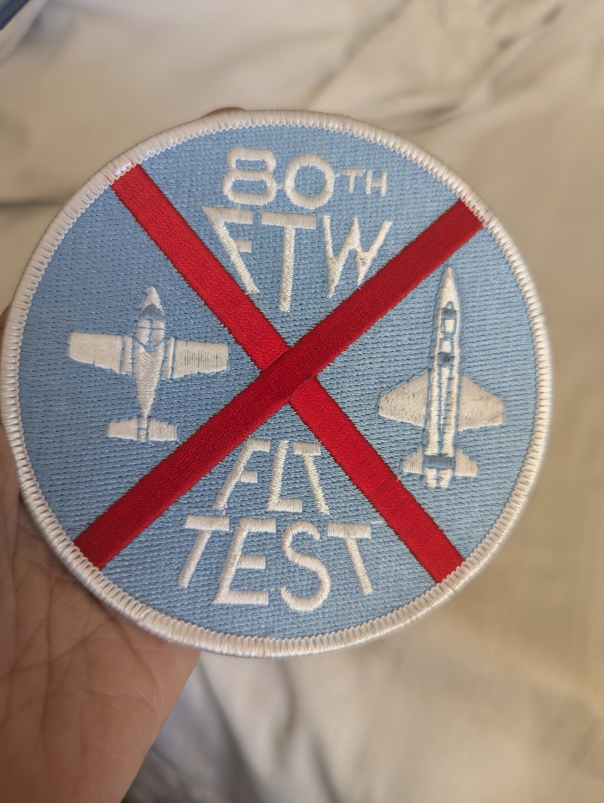 US Air Force 80th Engineering Training Wing Flight Test embroidered patch 4.25″