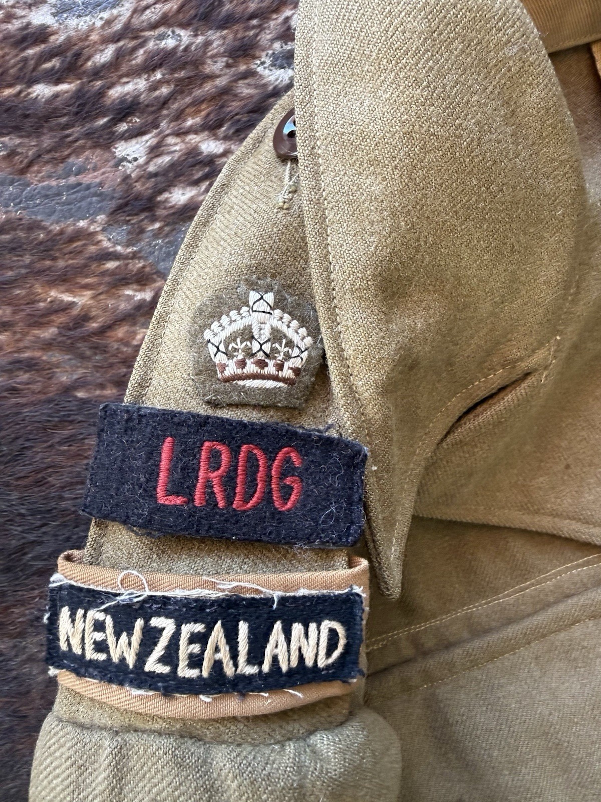 Post WWII NEW ZEALAND Royal Army Blouse Jacket Matching Pants Uniform Dated 1952