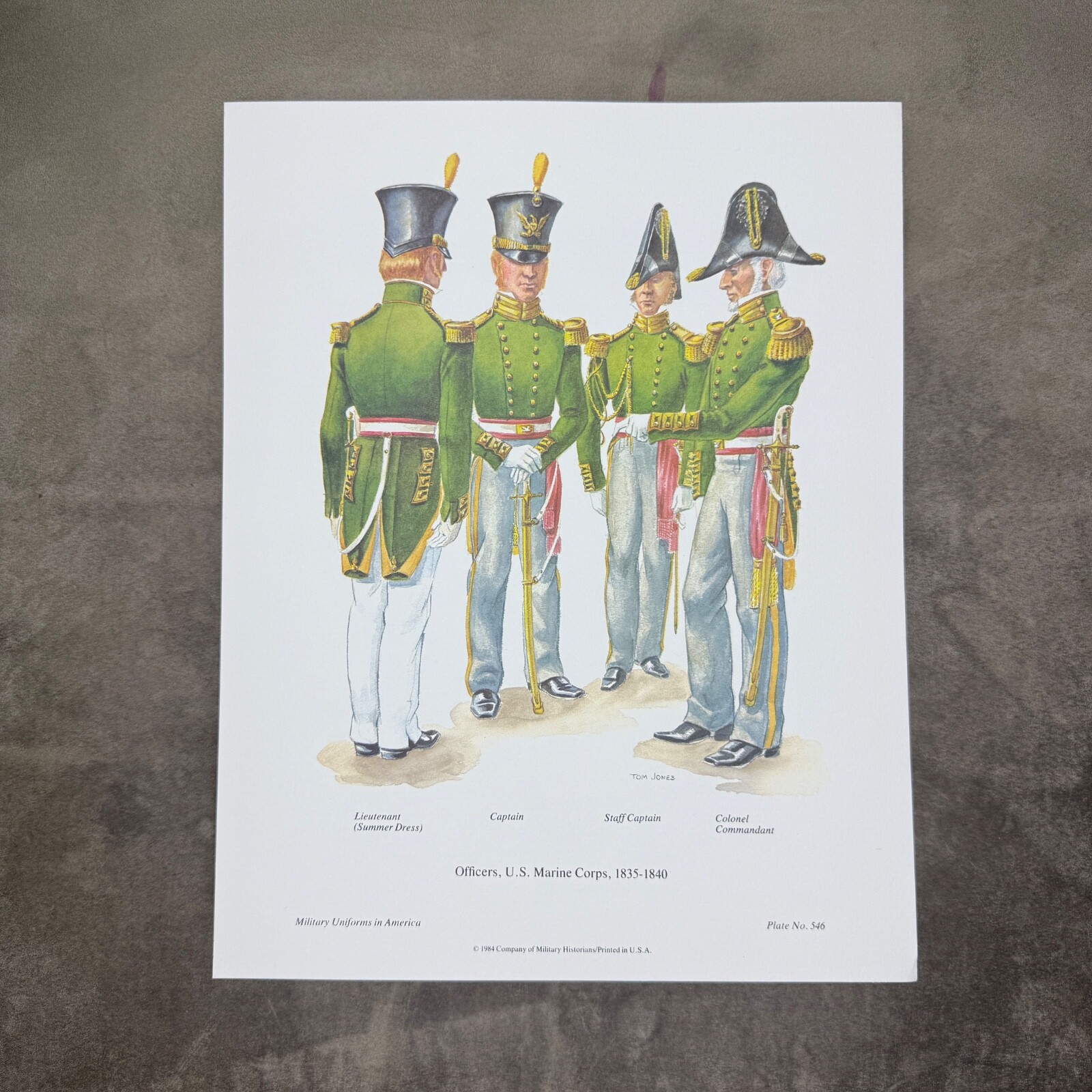 Plate 546 Officers, U.S. Marine Corps, 1835-1840