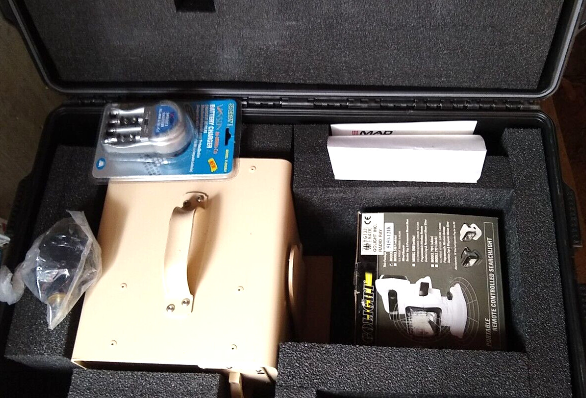 HPV Technologies MAD LT-PMS-1B Loudspeaker W/ Mount Case & Golight Searchlight