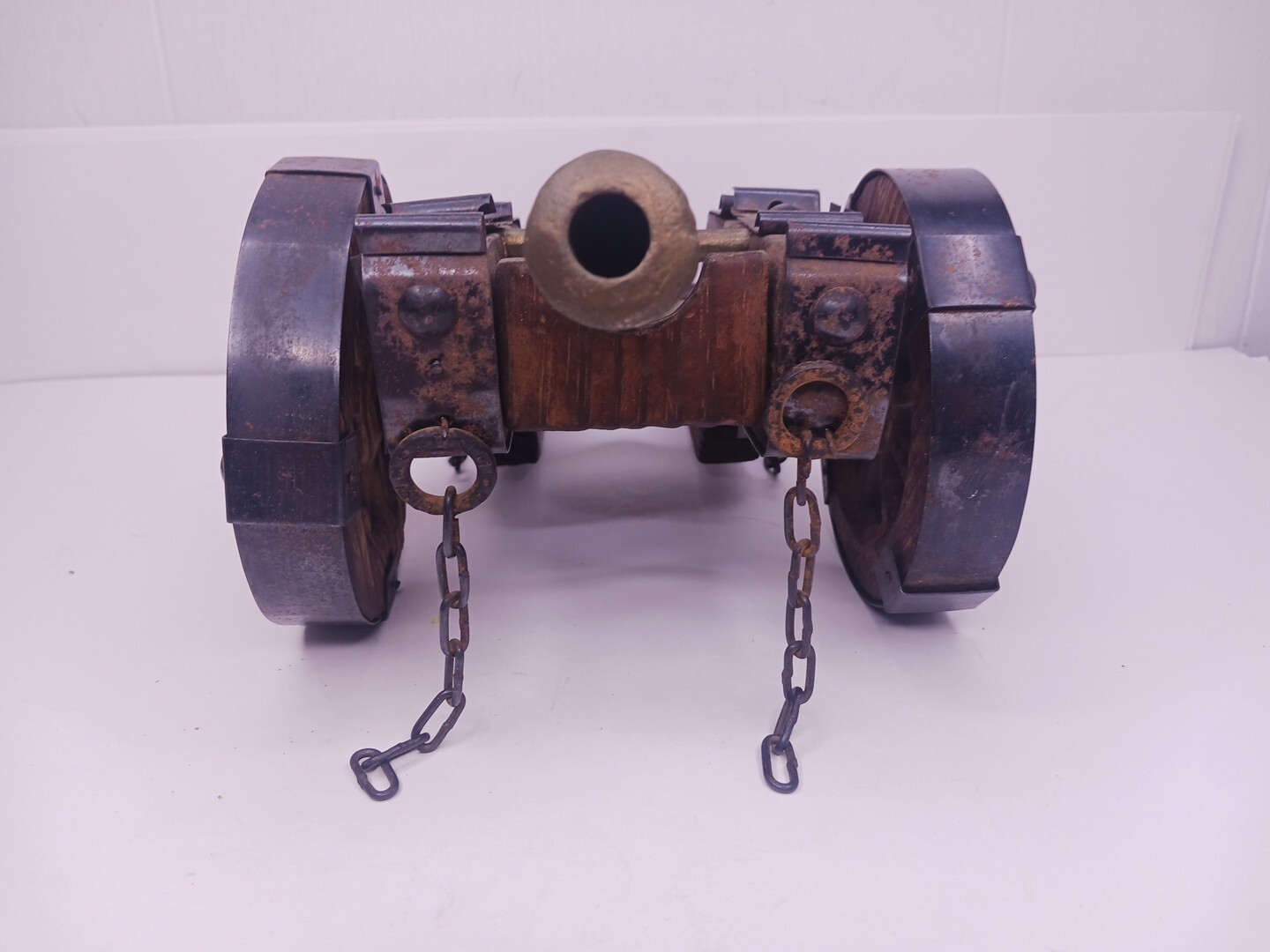 Vtg Artilleria Luis XV Siglio XVIII Replica Wood Display Cannon 14.5″ 9″ Barrel