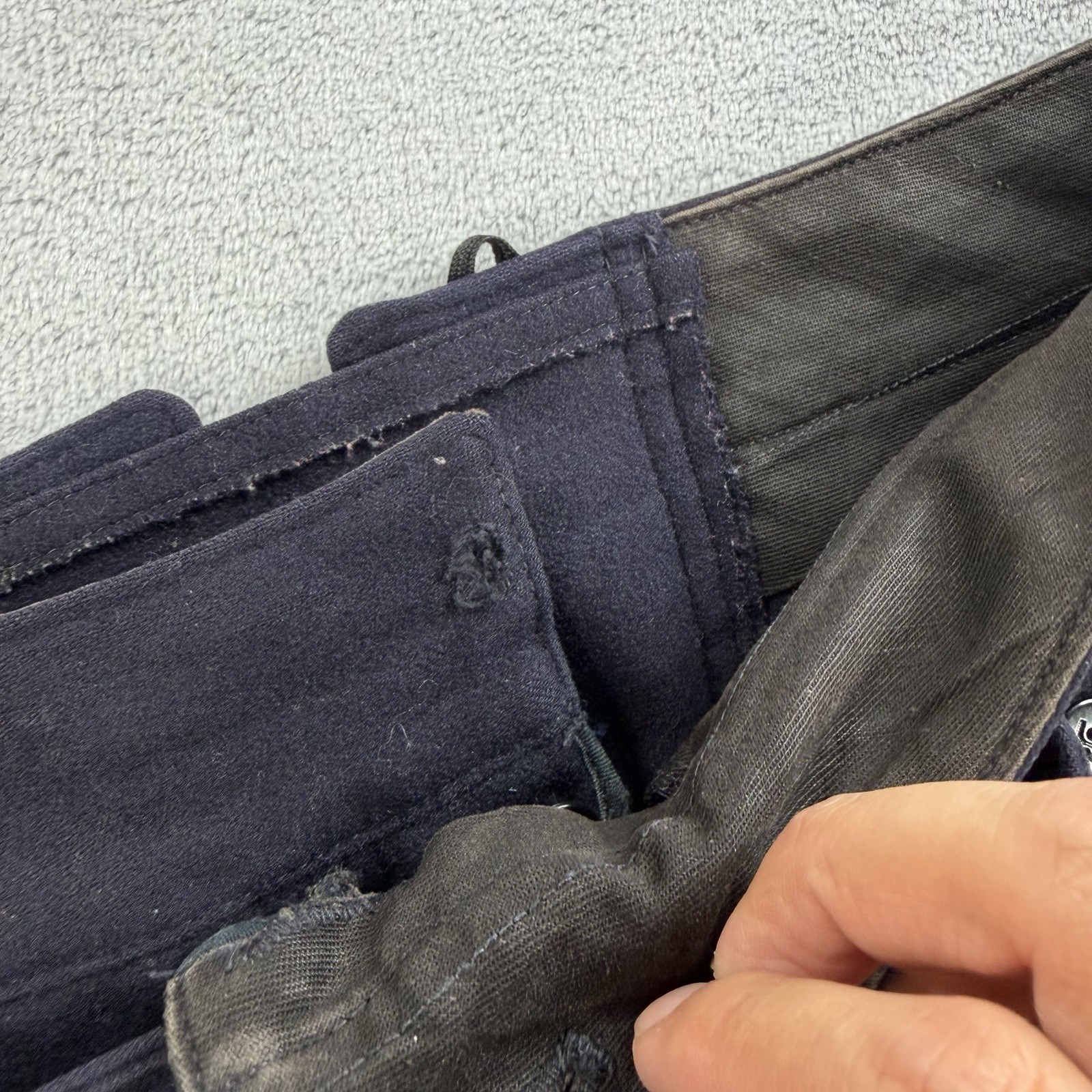 Vintage US NAVY Sailor 100% Wool Pants Mens 30×32 Crackerjack USN Blue Button