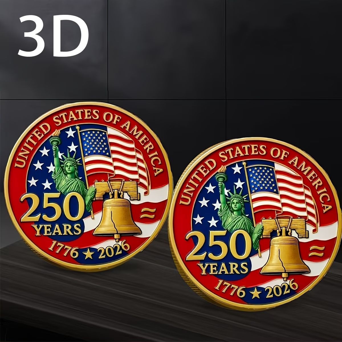 American Eagle-Statue of Liberty Replica Coin | 250th Anniversary in gift box