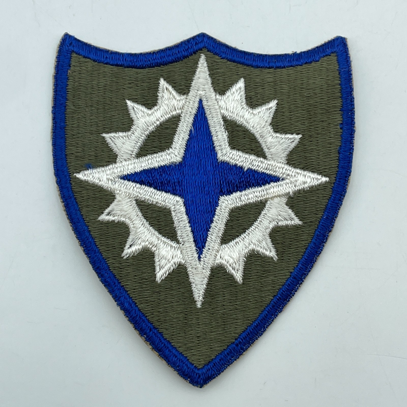 US ARMY 16th Corps SSI Patch WWII Design Blue Star Shield Insignia 4in