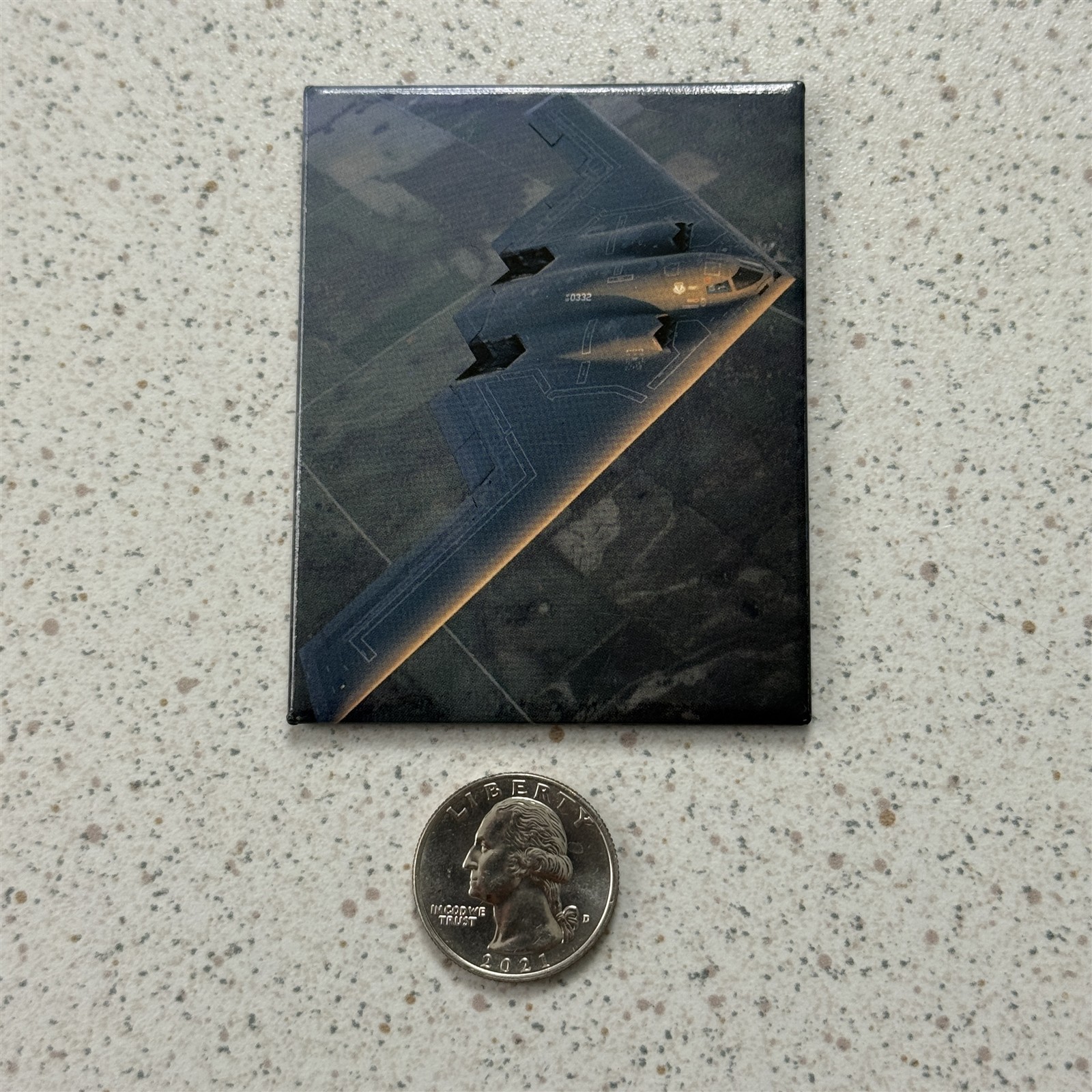 B-2 Stealth Bomber In Flight Photo Souvenir Military Magnet #52769