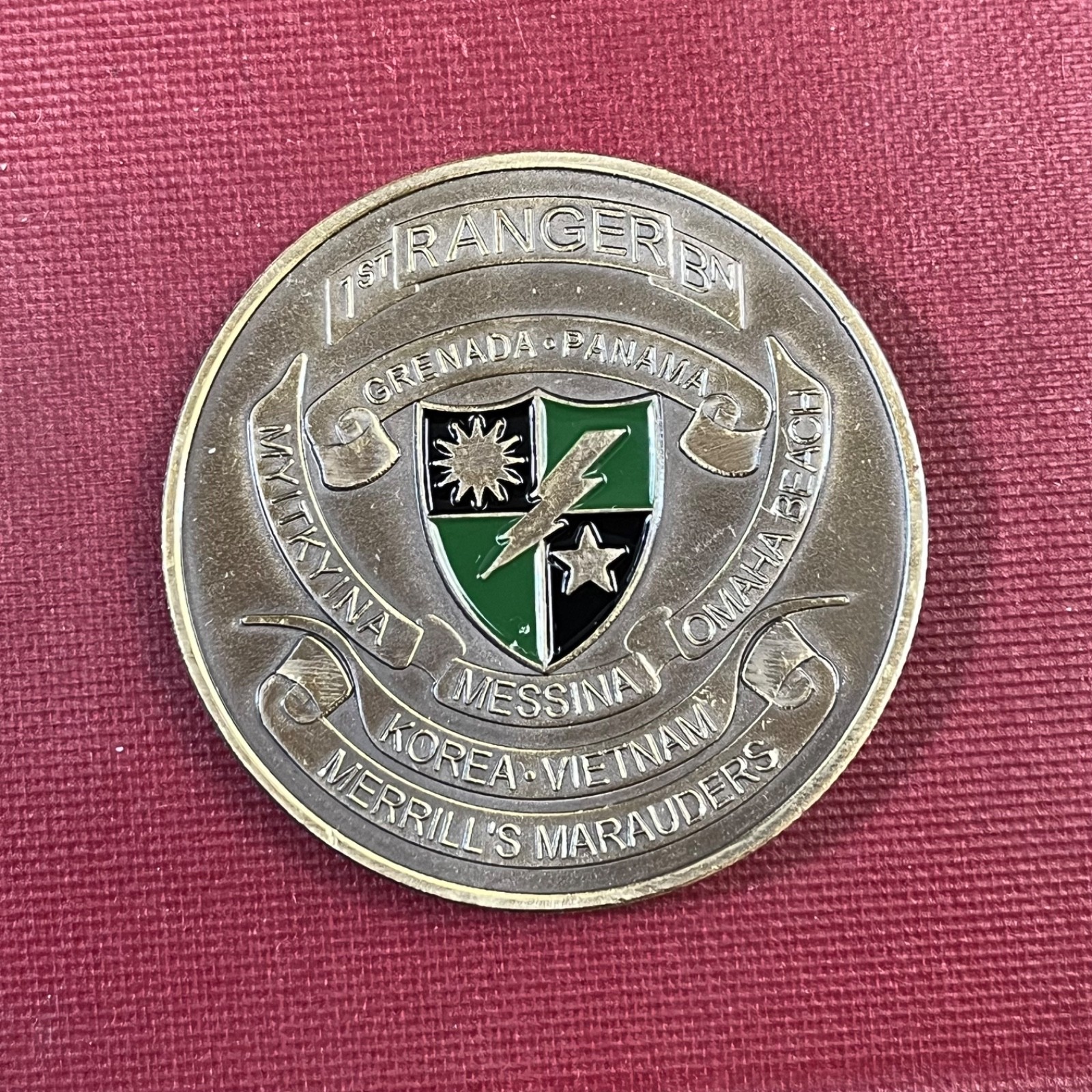 1st Ranger Korea Vietnam Challenge Coin Rangers Lead The Way Veteran