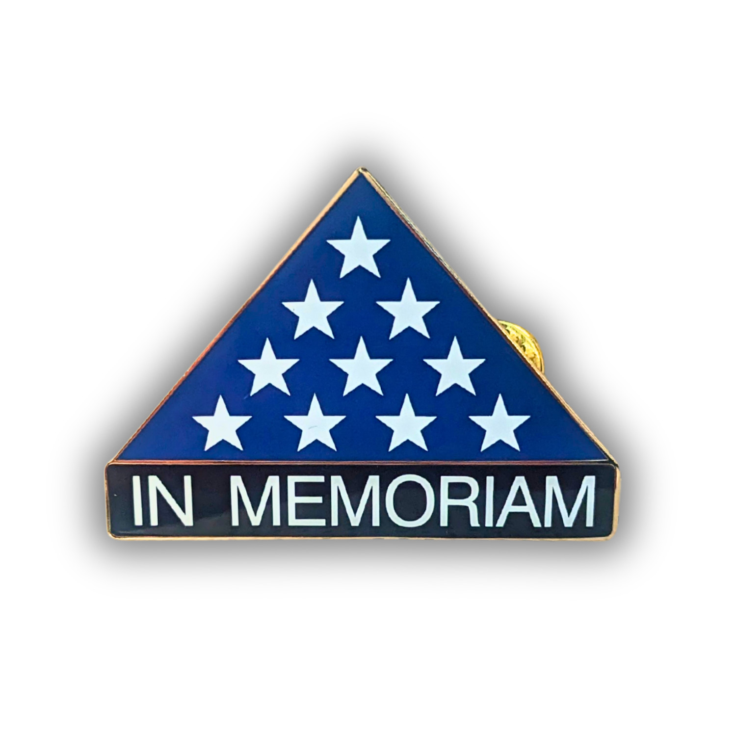 U.S. MILITARY LARGE 2″ MEMORIAL HONORS FOLDED FLAG “IN MEMORIAM” LAPEL/HAT PIN