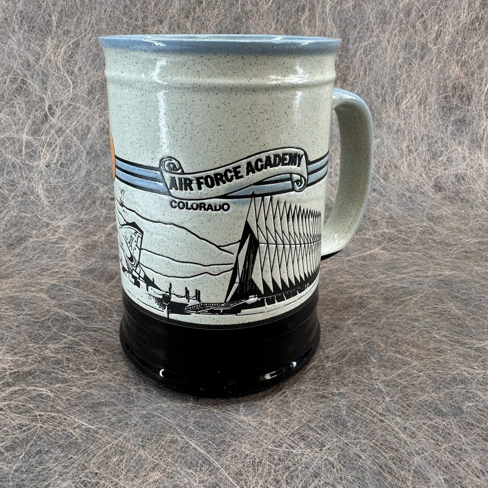 “AIR FORCE ACADEMY – COLORADO” Jet/Sun/Bldg./Bird-Tankard/Mug/Cup
